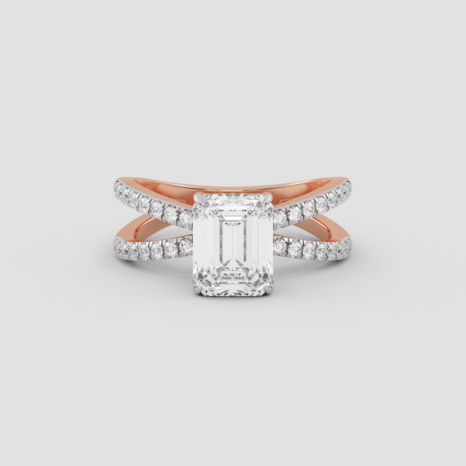 Majestic Emerald Split Band Ring