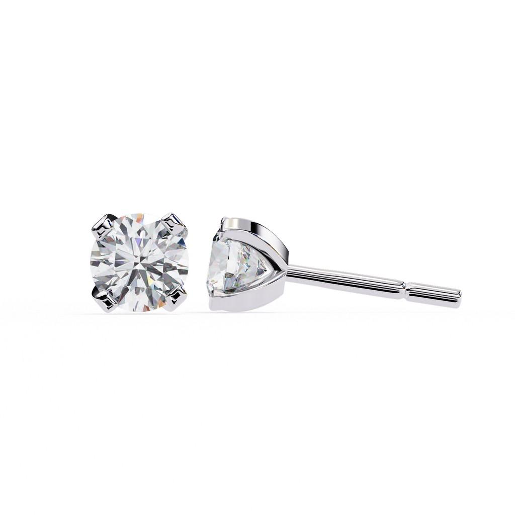 Majestic Round Prong Earring