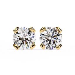 Majestic Round Prong Earring