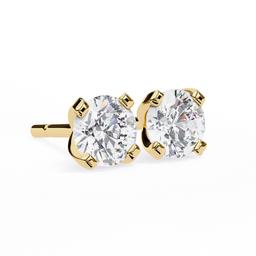 Majestic Round Prong Earring