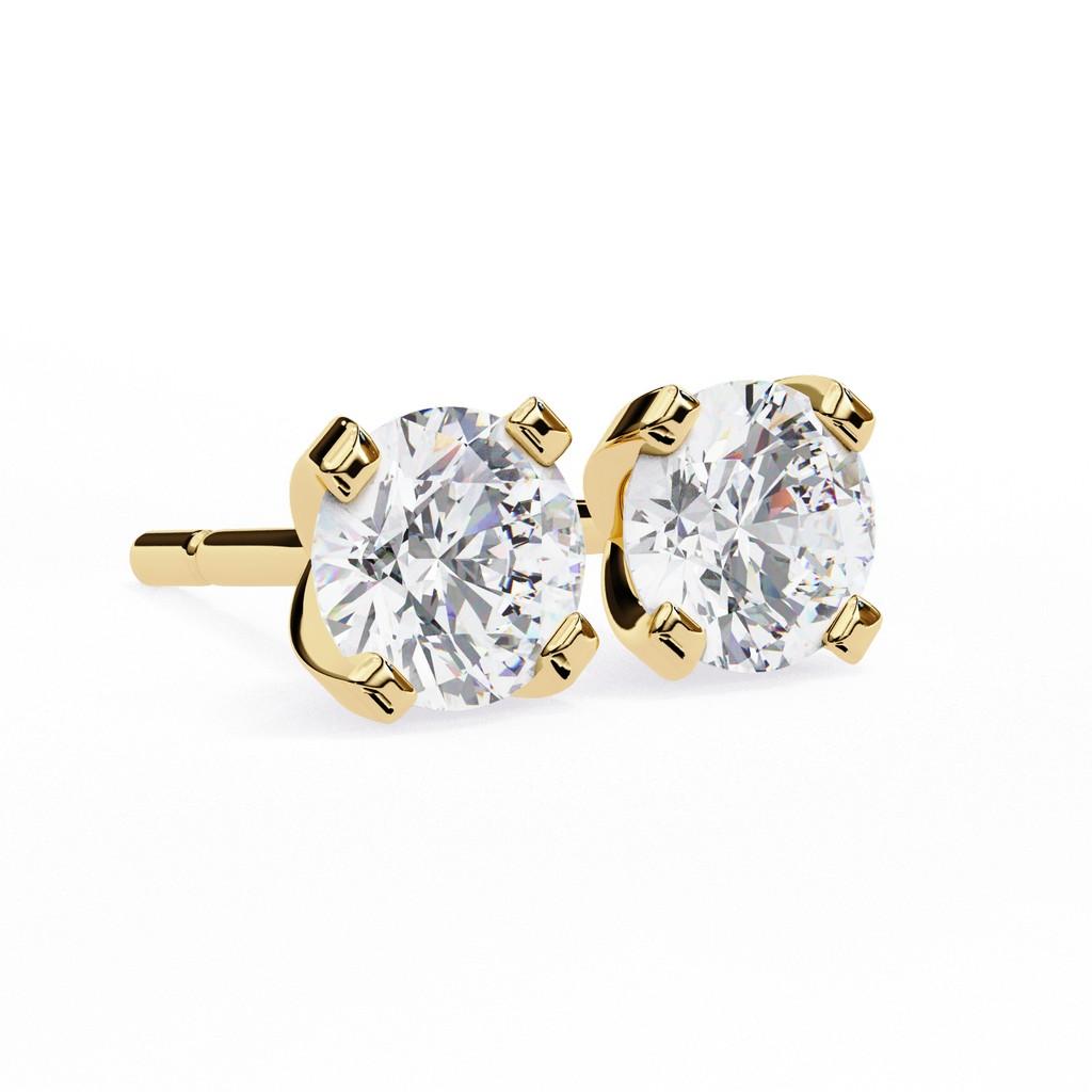 Majestic Round Prong Earring