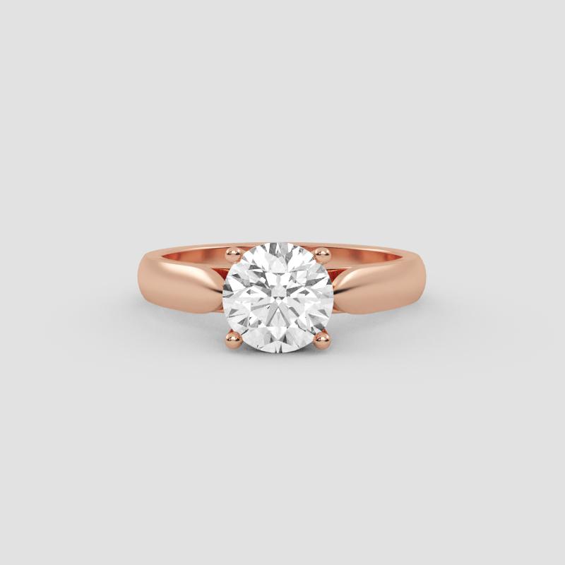 Majestic Round Solitaire Ring