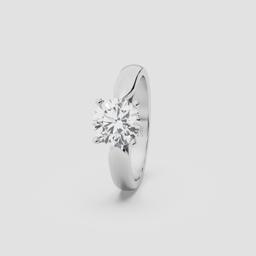Majestic Round Solitaire Ring