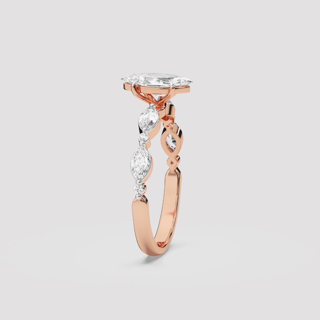 Marquise Leaf Ring