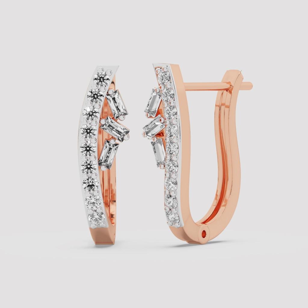 Mixed Shape Diamond Hoops