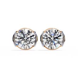 Opulent Round Bezel Earring