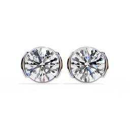 Opulent Round Bezel Earring