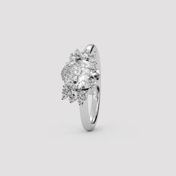 Oval Cluster Ring