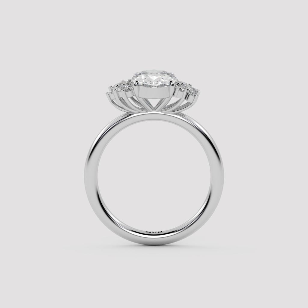 Oval Cluster Ring