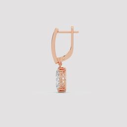 Oval Diamond Drop Earrings