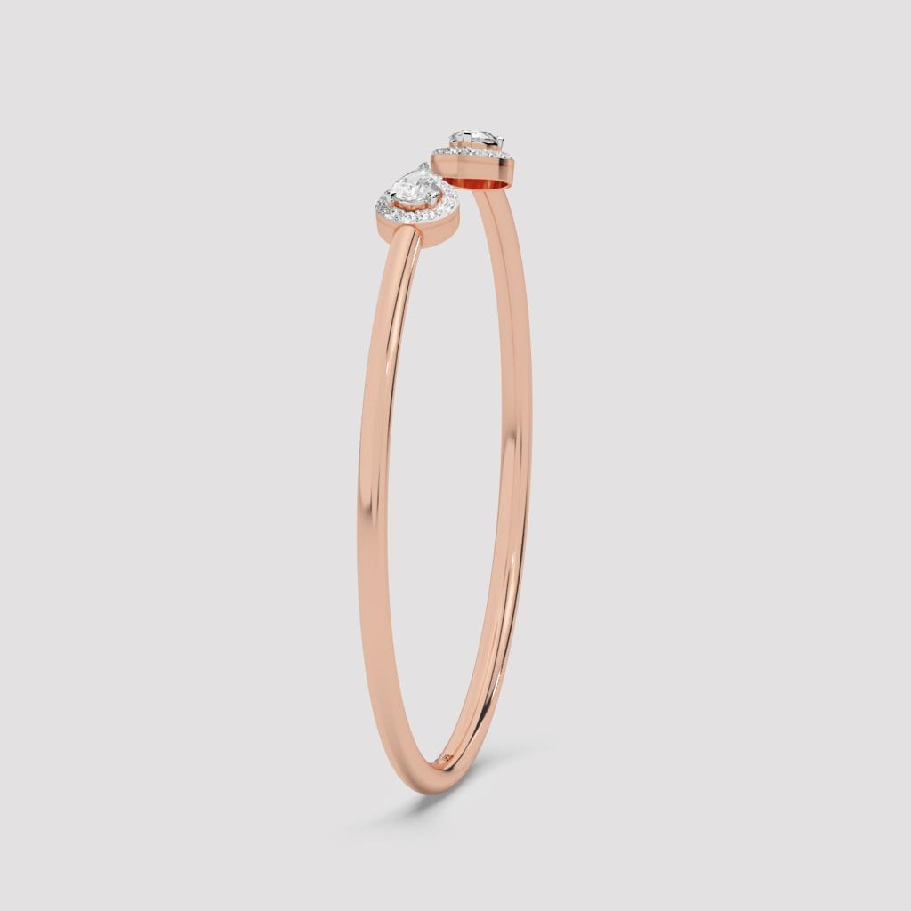 Pear Diamond Cuff Bracelet