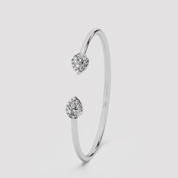 Pear Diamond Cuff Bracelet