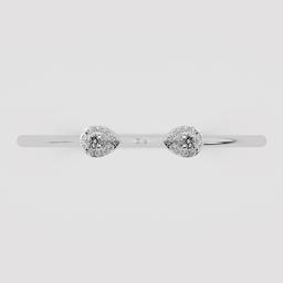 Pear Diamond Cuff Bracelet