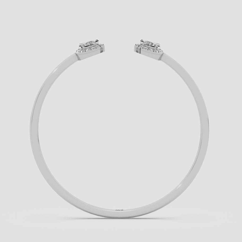 Pear Diamond Cuff Bracelet