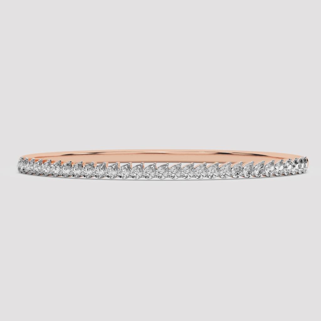 Pear Diamond Station Bangle