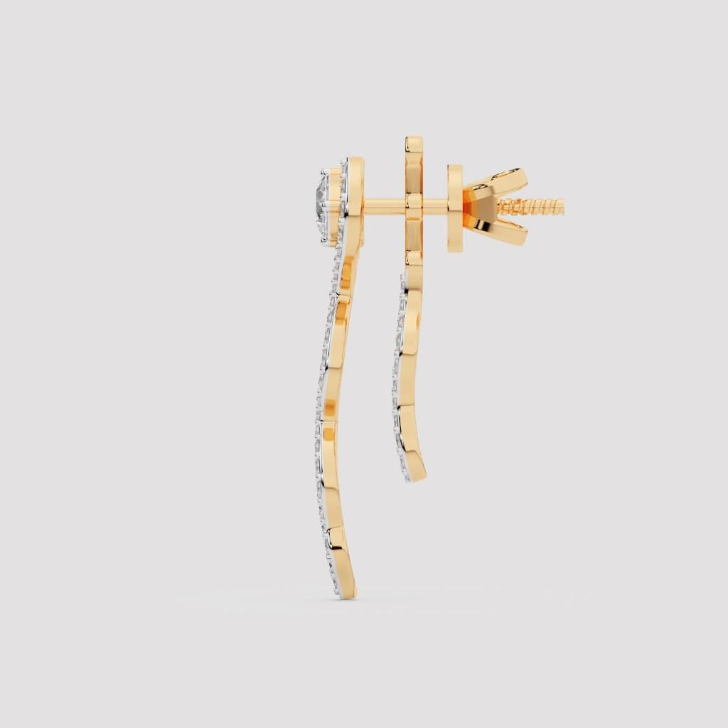 Pear Diamond Wavy Drops