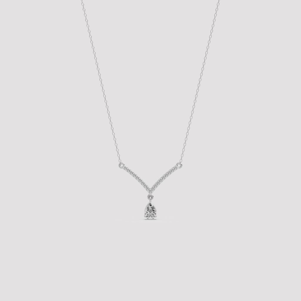Pear Drop V-Necklace