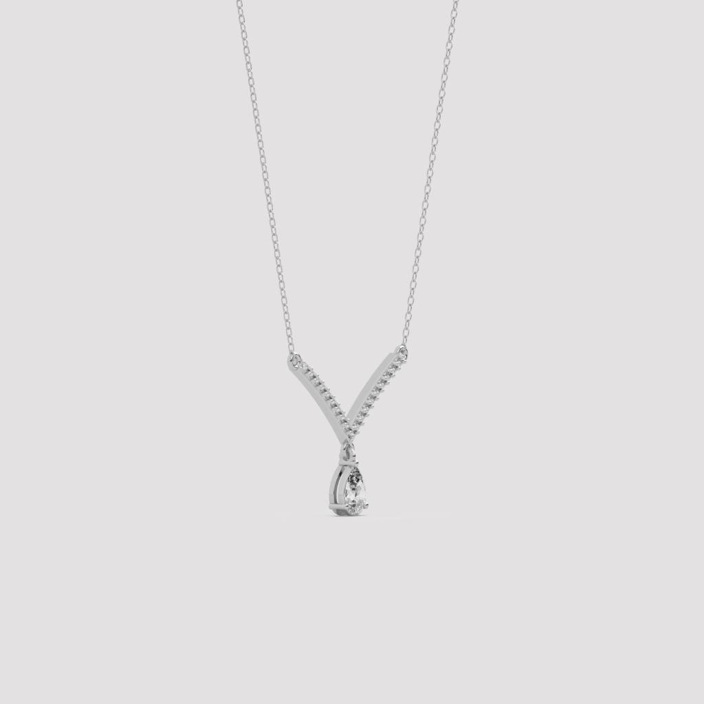 Pear Drop V-Necklace