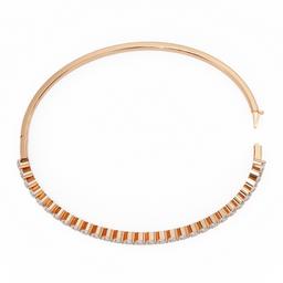 Pear Halo Bangle Bracelet