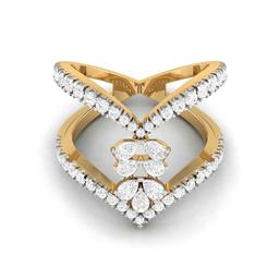Pear Radiant Bloom Ring