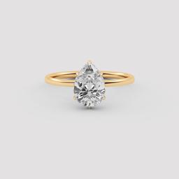 Pear Three-Stone Ring