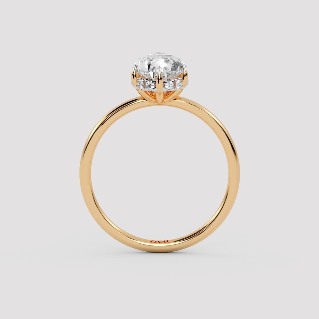 Pear Three-Stone Ring