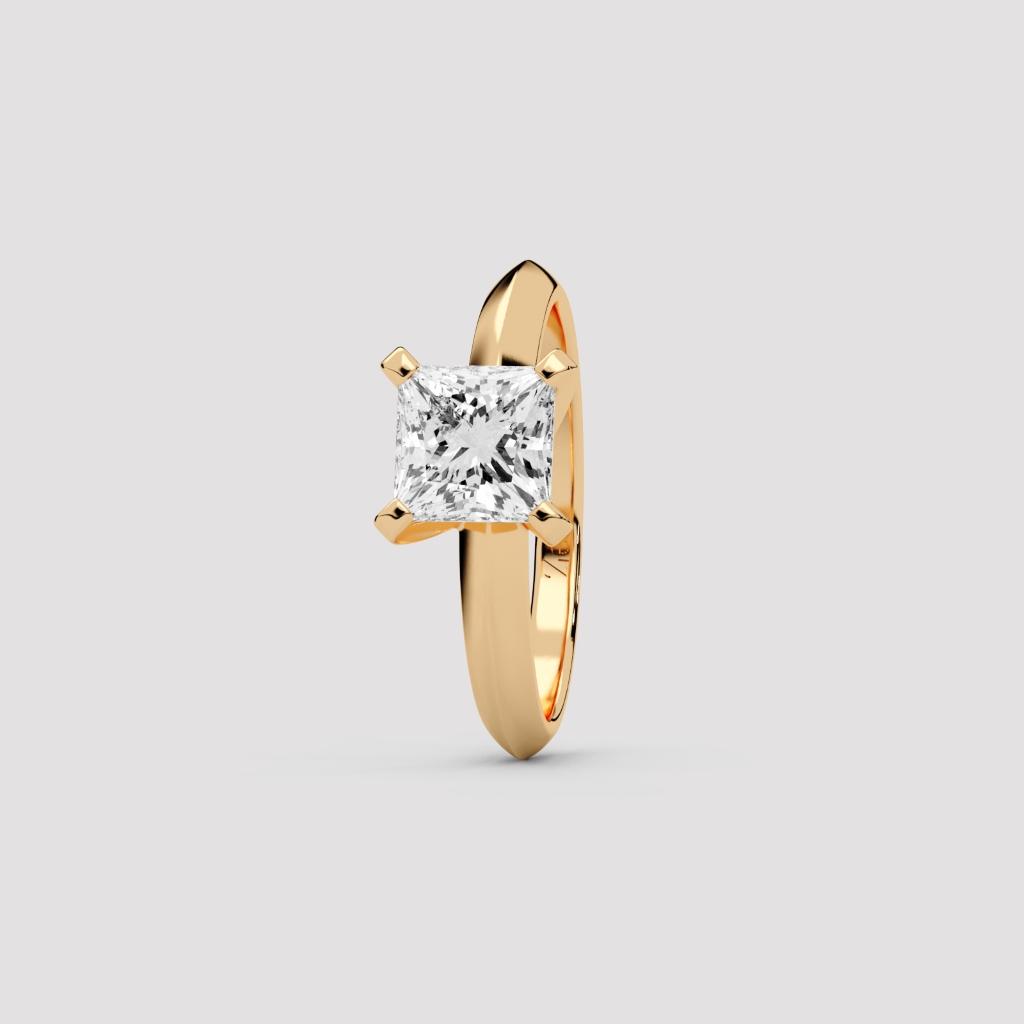 Princess Solitaire Ring