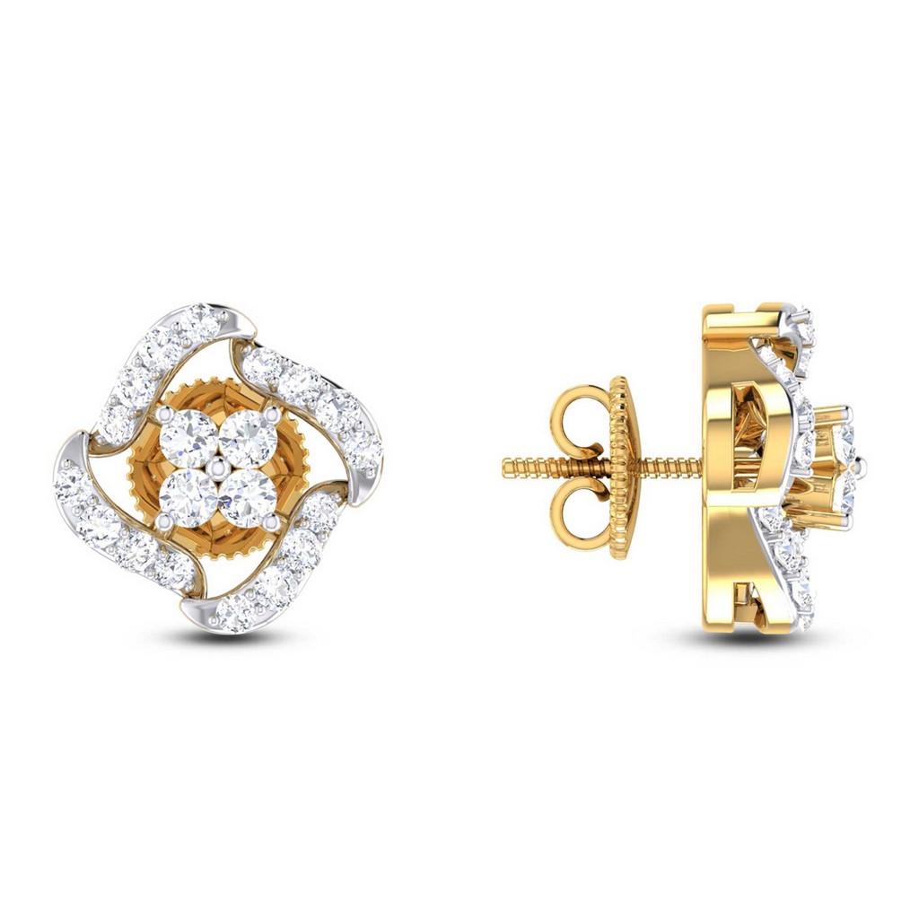 Quatrefoil Diamond Earrings