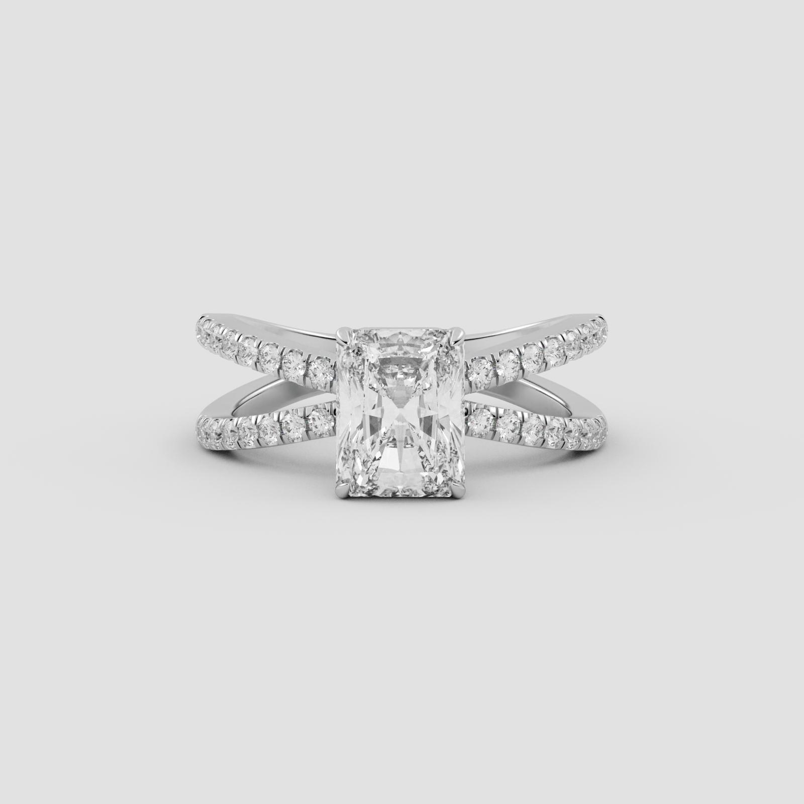 Radiant Crossover Halo Ring