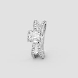 Radiant Crossover Halo Ring