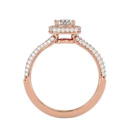Radiant Cushion Halo Ring