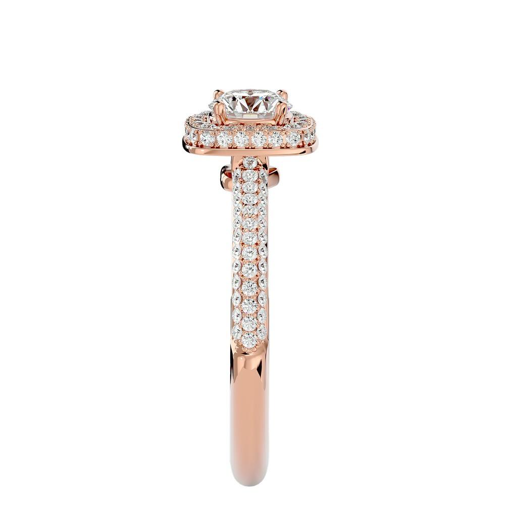 Radiant Cushion Halo Ring