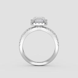 Radiant Emerald Halo Ring