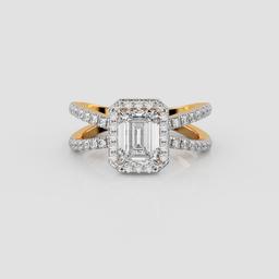 Radiant Emerald Halo Ring