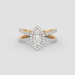 Radiant Marquise Halo Ring