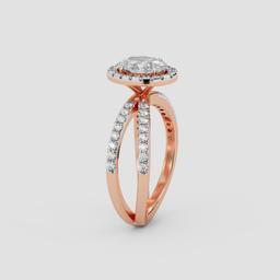 Radiant Oval Halo Ring