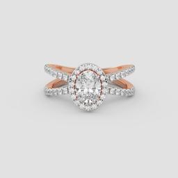 Radiant Oval Halo Ring