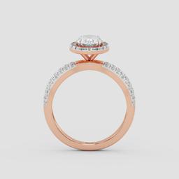Radiant Oval Halo Ring