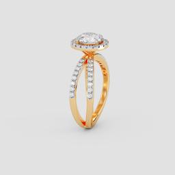 Radiant Round Halo Ring