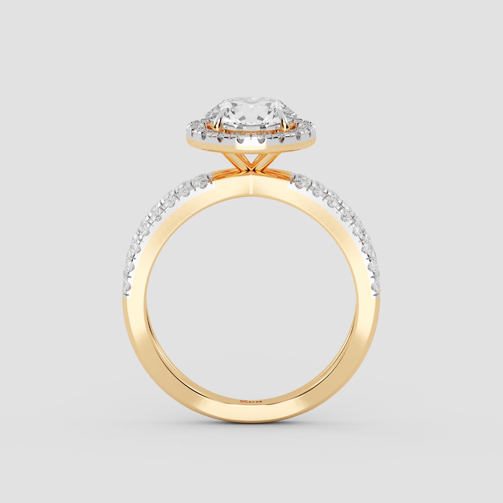 Radiant Round Halo Ring