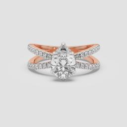 Regal Pear Solitaire Ring