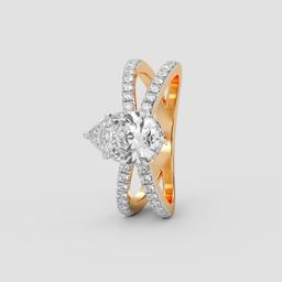 Regal Pear Solitaire Ring