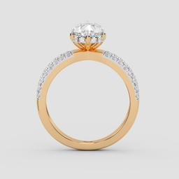 Regal Pear Solitaire Ring