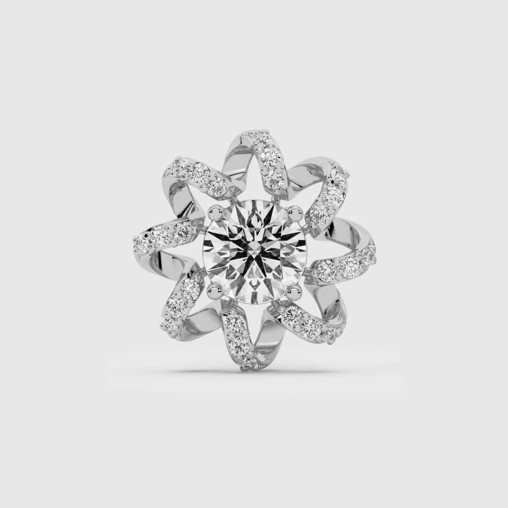 Ribbon Bloom Stud Earrings