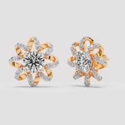 Ribbon Bloom Stud Earrings