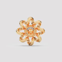 Ribbon Bloom Stud Earrings