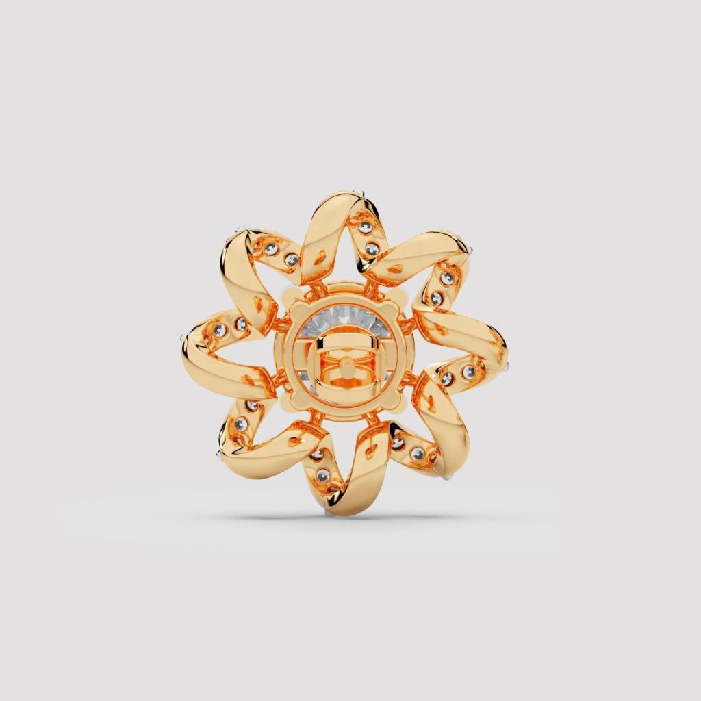 Ribbon Bloom Stud Earrings