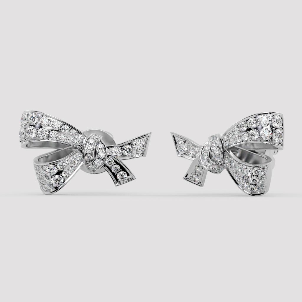 Ribbon Bow Stud Earrings