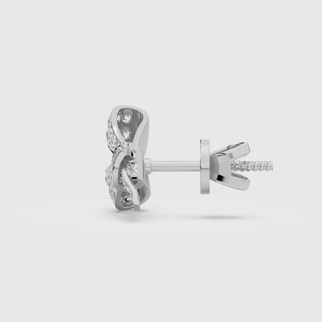 Ribbon Bow Stud Earrings
