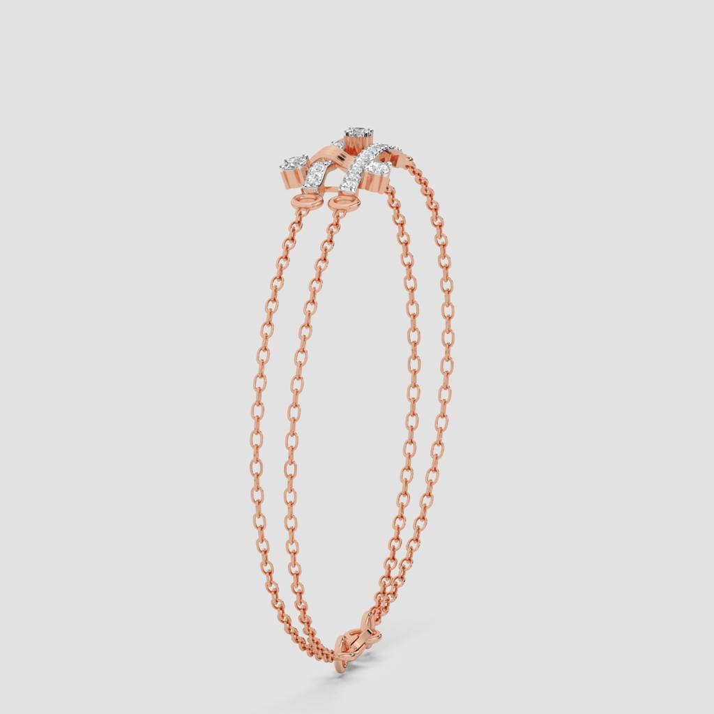 Round Diamond Abstract Bracelet